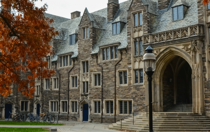 Picture of Princeton University's campus in the fall